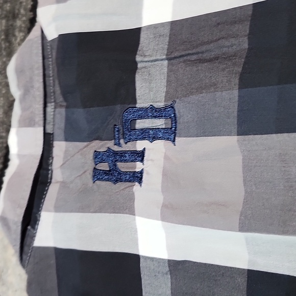 HARLEY DAVIDSON EMBROIDERED CHECKERED SHORT-SLEEVE SHIRT - Picture 11 of 13